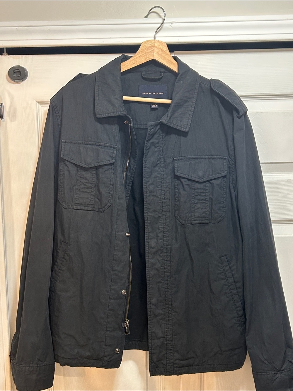 Banana Republic Men's Black Military Field Jacket
